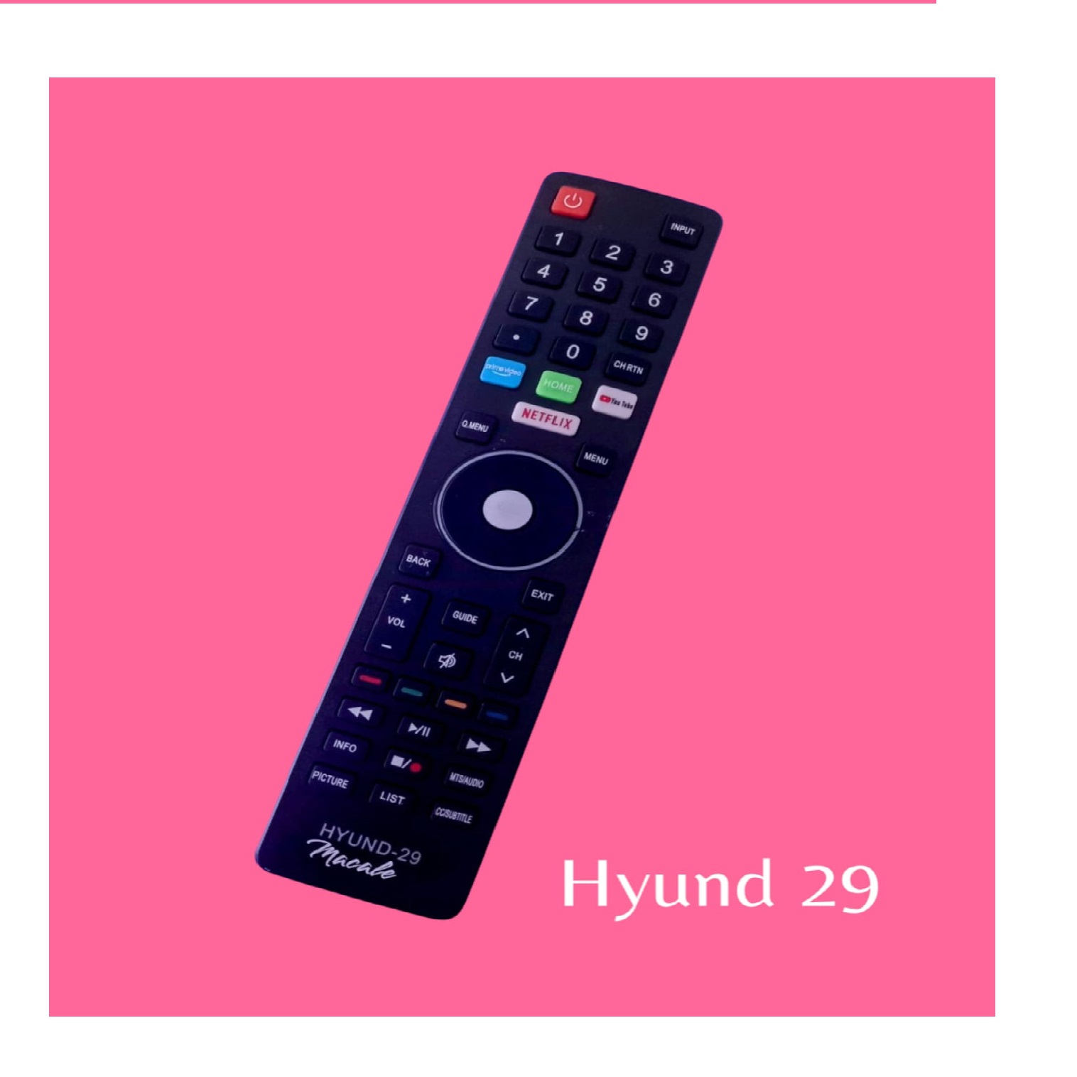 Control Remoto Hyundai Smart TV Netflix - Prime Video